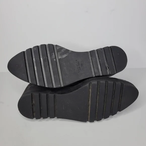 Cecelia New York GEMMA Ankle Boot Black Suede Wedge Size 7 - Picture 10 of 13